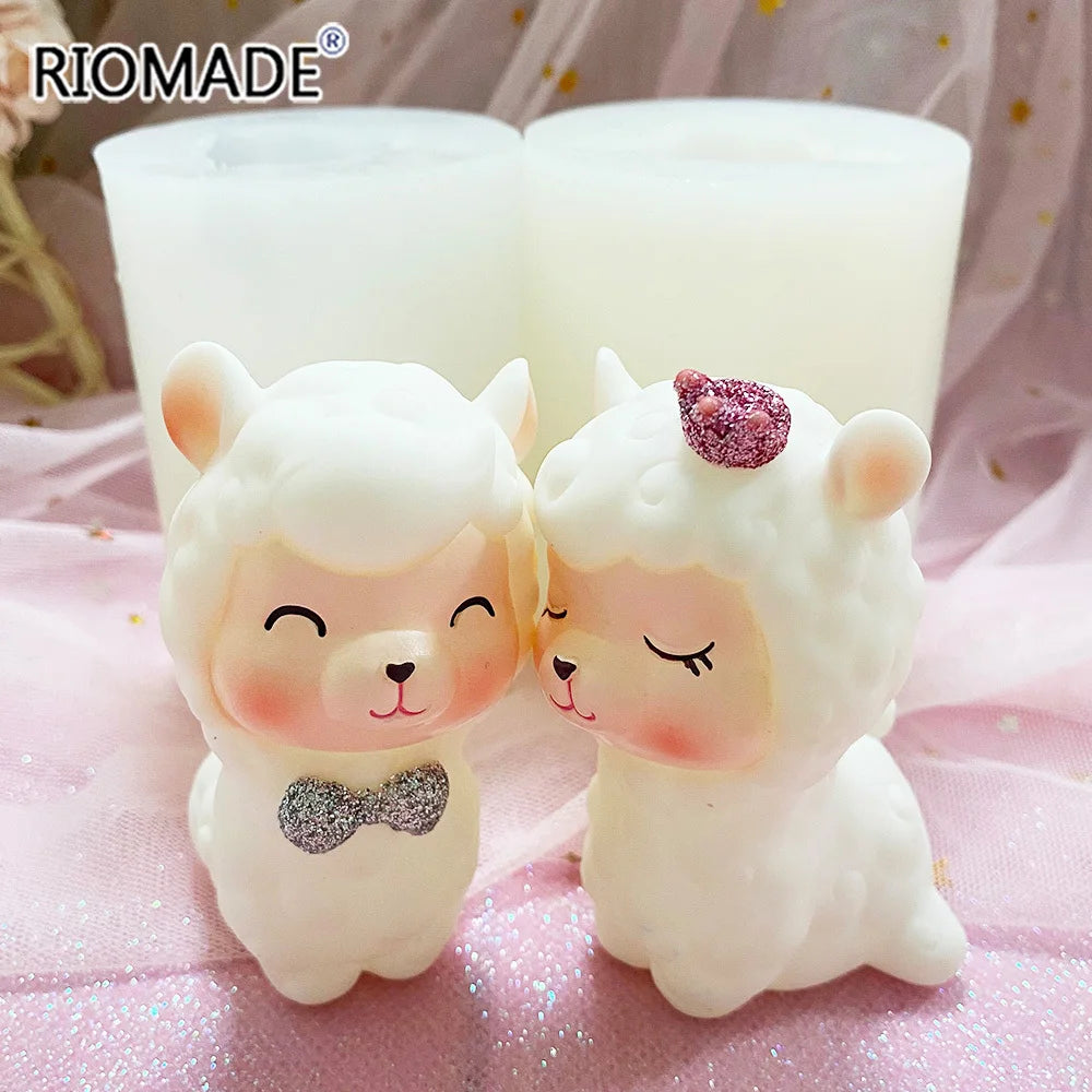 Cartoon Sheep Silicone Candle Mold Decorations