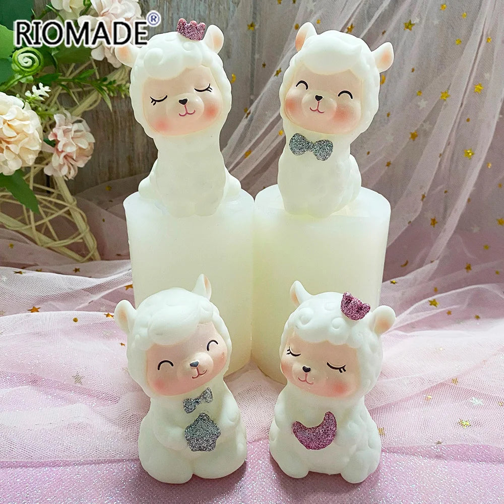 Cartoon Sheep Silicone Candle Mold Decorations