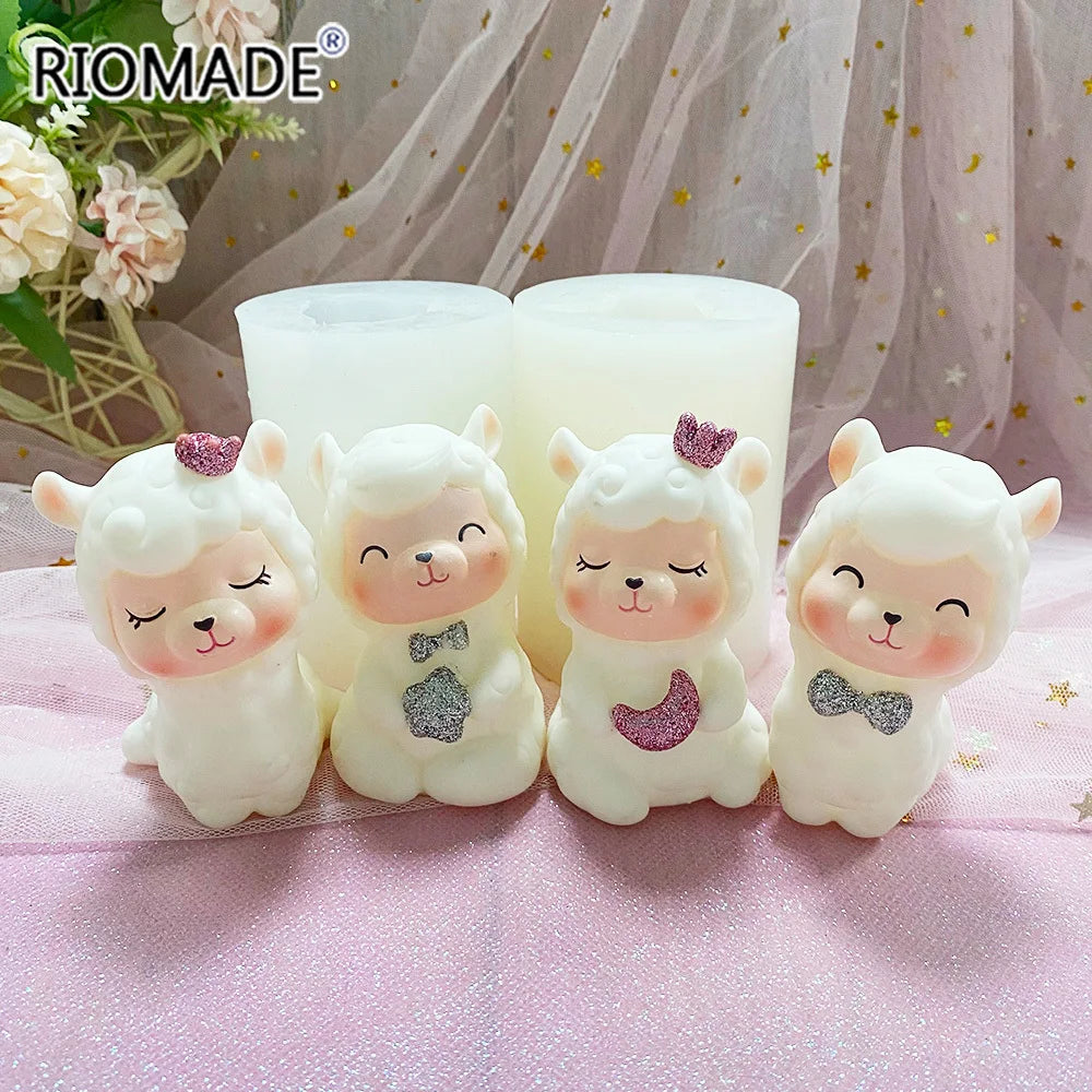 Cartoon Sheep Silicone Candle Mold Decorations