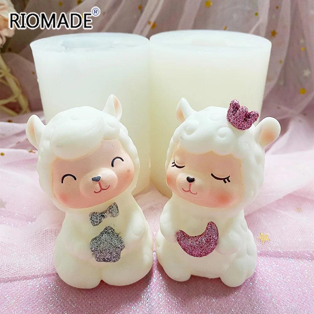 Cartoon Sheep Silicone Candle Mold Decorations