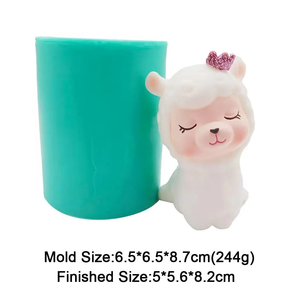 Cartoon Sheep Silicone Candle Mold Decorations