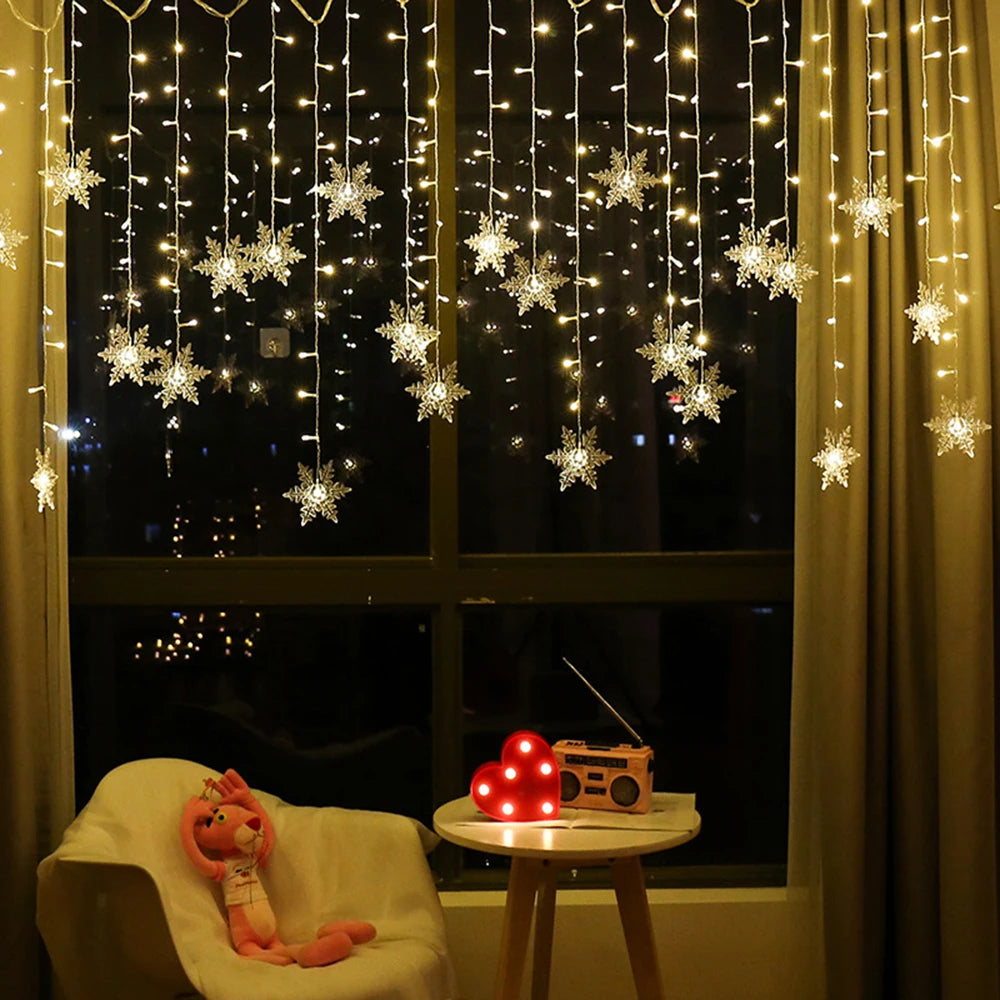 Snowflake Curtain Led Lights