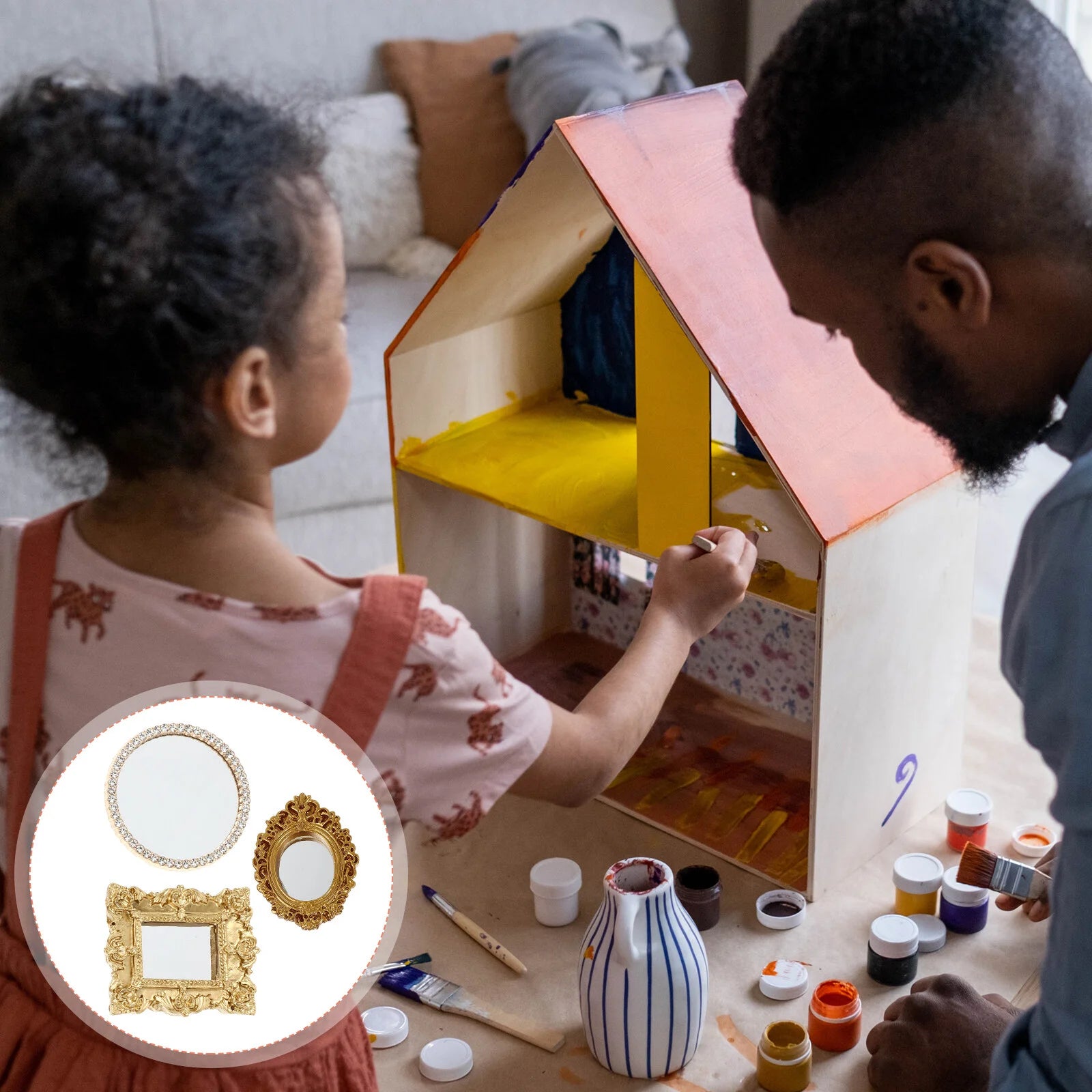 3Pcs Mini Vintage Mirror