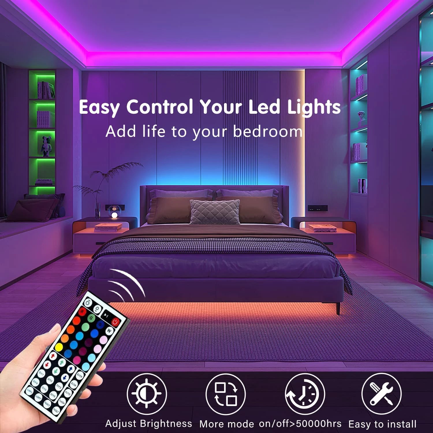 Led Strip Lights with 44 Key Remote Controll