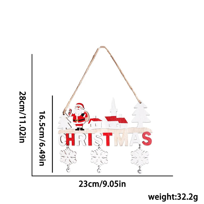 Santa Claus and Elk Hanging Ornament