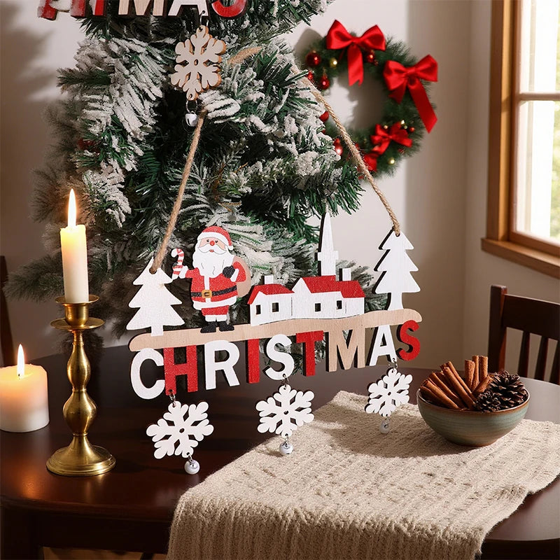 Santa Claus and Elk Hanging Ornament