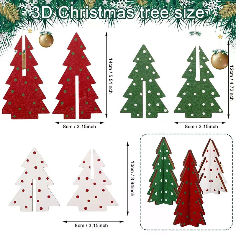 3 PC Rustic Christmas Tree Set