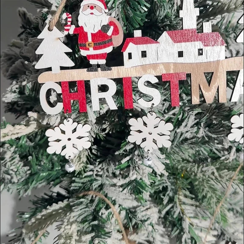 Santa Claus and Elk Hanging Ornament