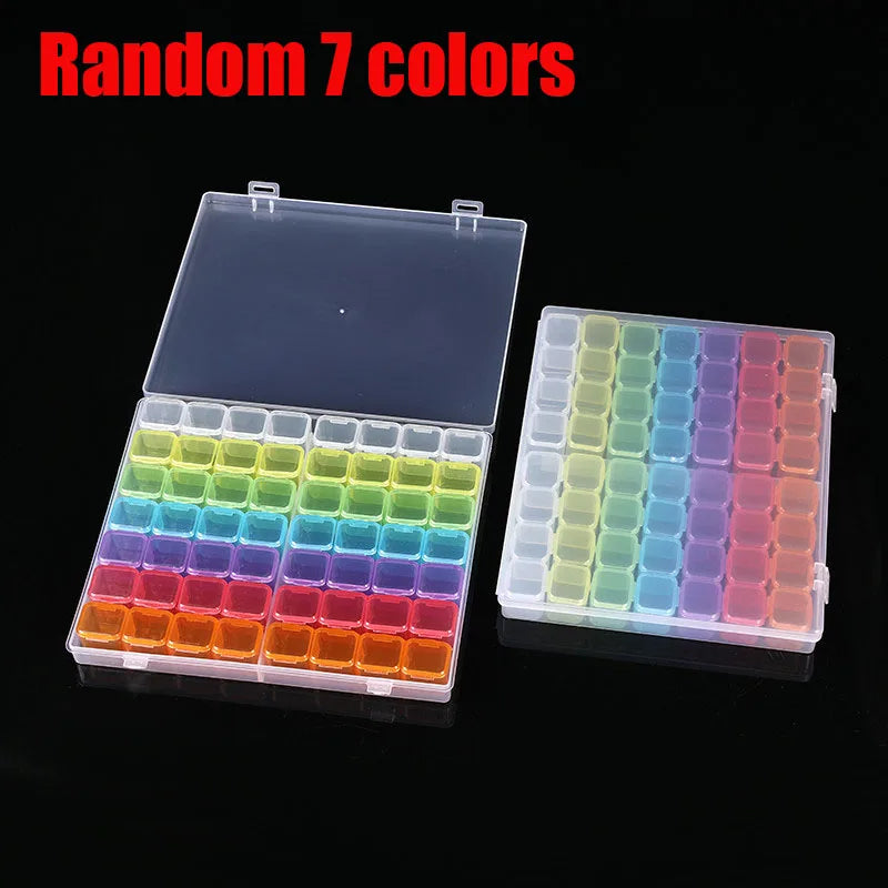 1PC 28/56 Girds Clear Storage Box Square Compartment Organizers