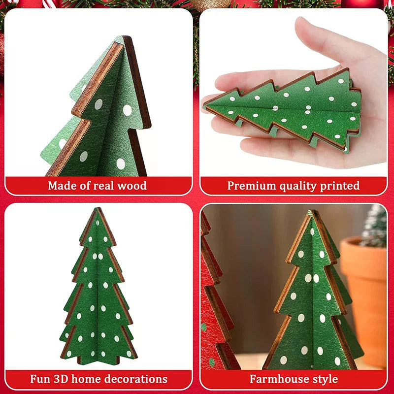 3 PC Rustic Christmas Tree Set