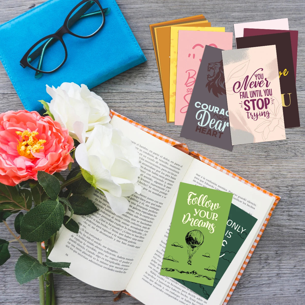 60pcs Uplifting Motivational Quote Cards