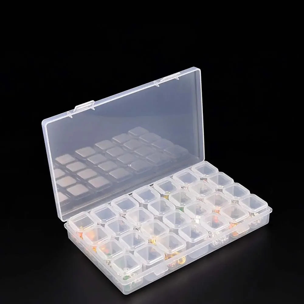 1PC 28/56 Girds Clear Storage Box Square Compartment Organizers