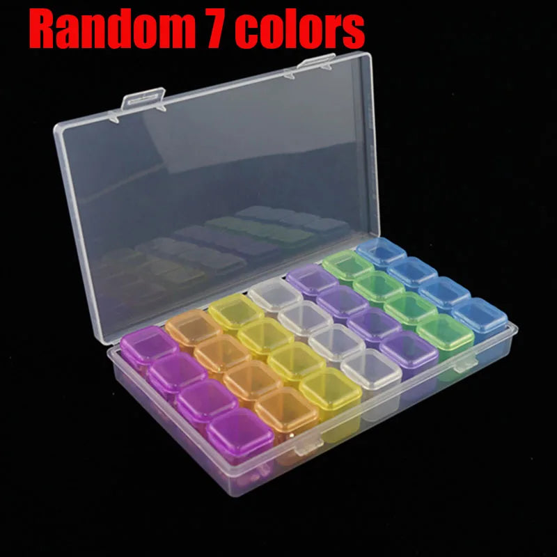 1PC 28/56 Girds Clear Storage Box Square Compartment Organizers