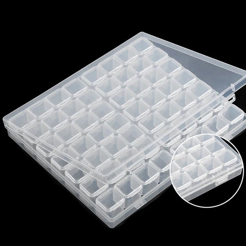 1PC 28/56 Girds Clear Storage Box Square Compartment Organizers