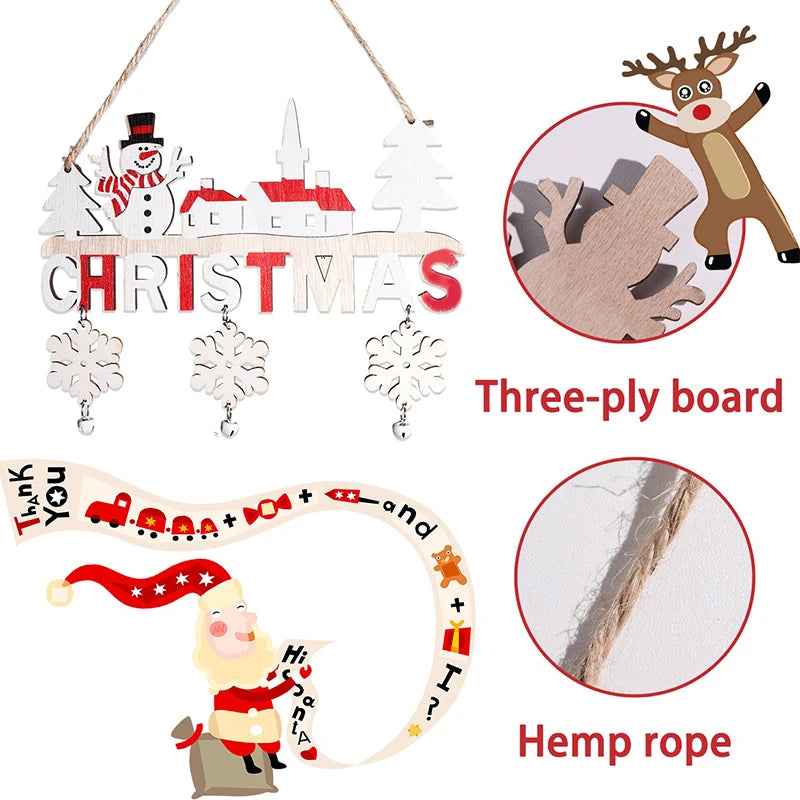 Santa Claus and Elk Hanging Ornament