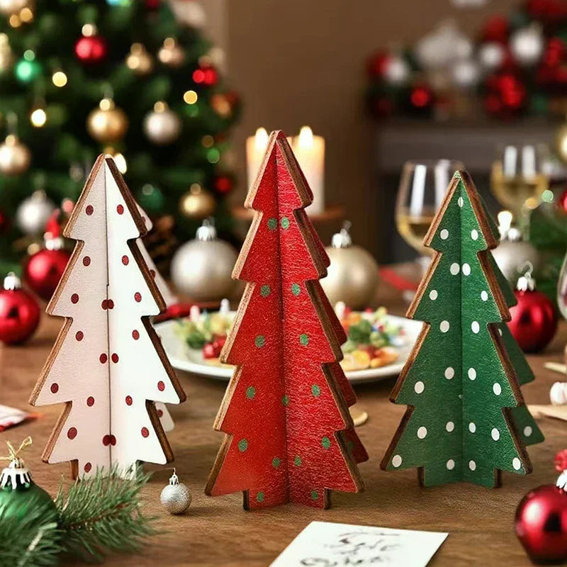 3 PC Rustic Christmas Tree Set