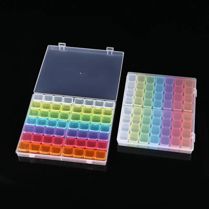 1PC 28/56 Girds Clear Storage Box Square Compartment Organizers