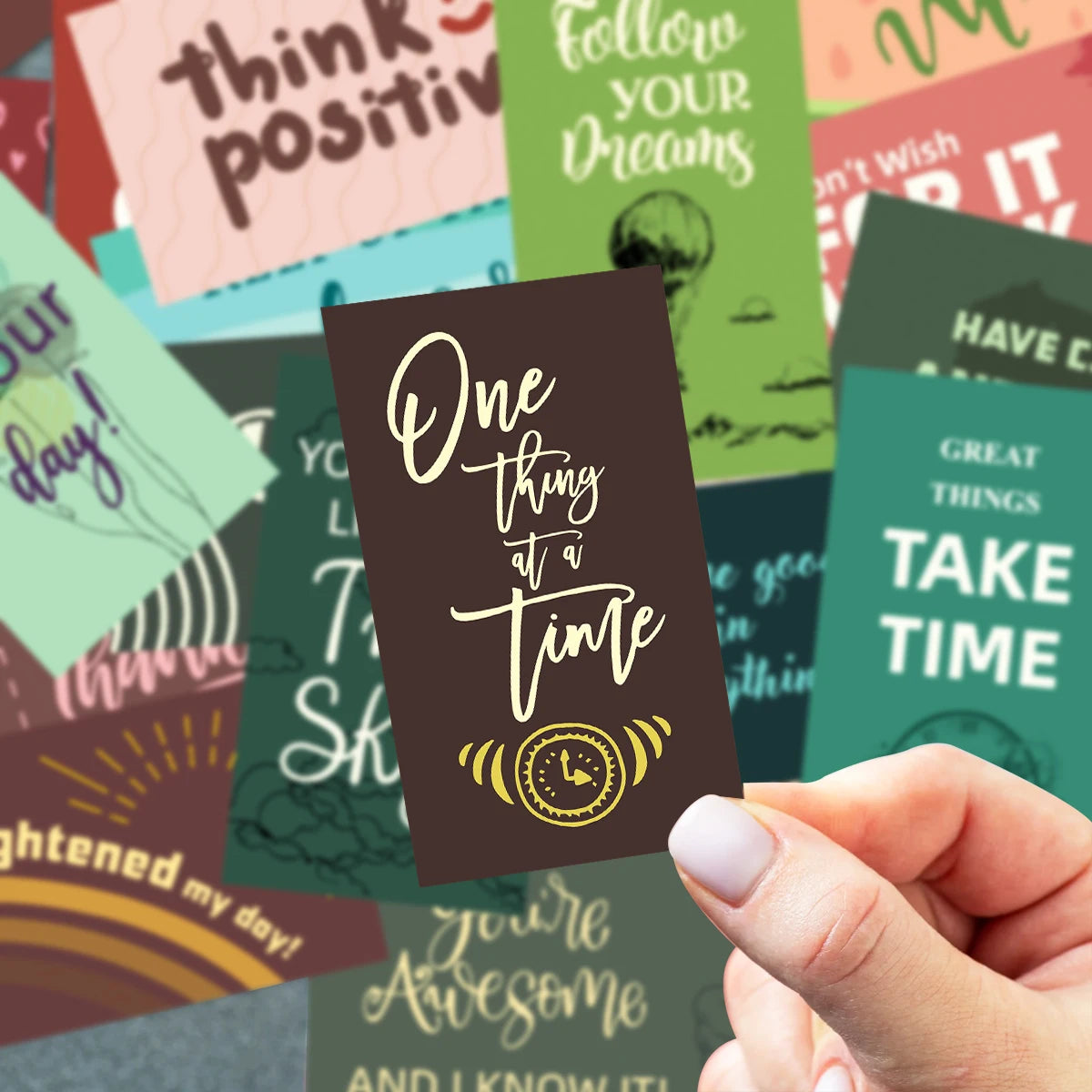 60pcs Uplifting Motivational Quote Cards