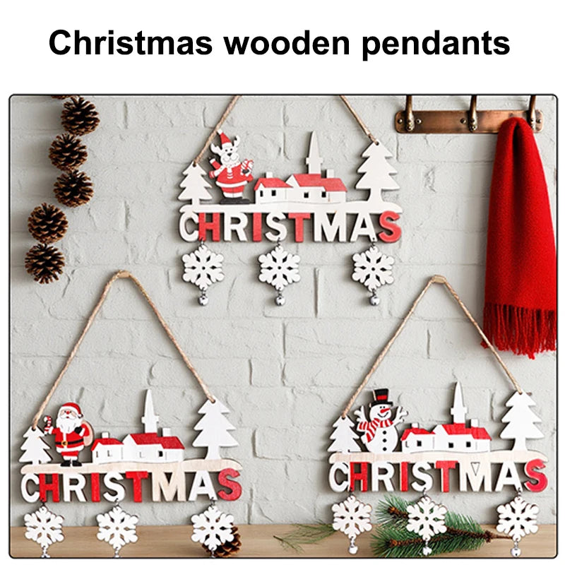 Santa Claus and Elk Hanging Ornament